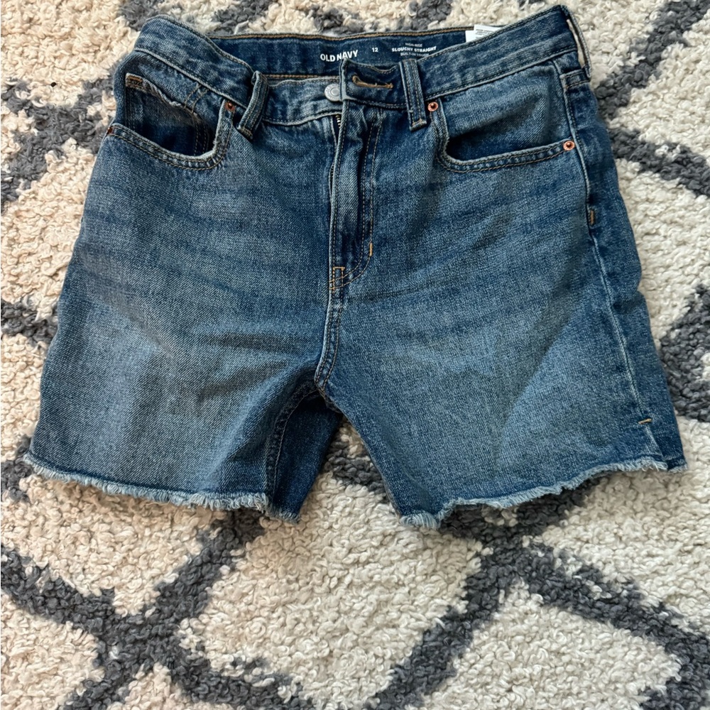girls never worn dark wash old navy jean shorts